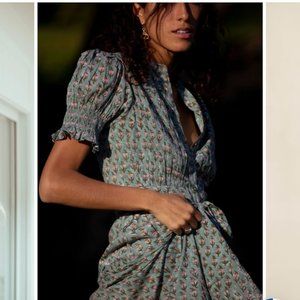 Daughters of India Prairie Dress - Sage M